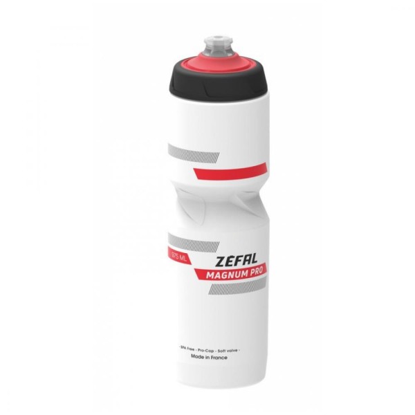 10 x Trinkflasche Zefal Magnum Pro 975ml, white/red/black Flasche