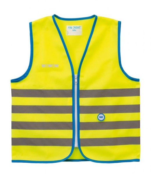 Sicherheitsweste Wowow Fun Jacket für Kinder gelb mit Refl.-Streifen Gr. S