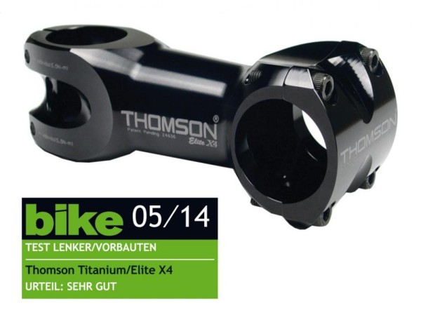 A-Head Vorbau Thomson Elite X4 schwarz 1-1/8" x 10&#176; x 130mm x 31,8mm Lenkerkl.