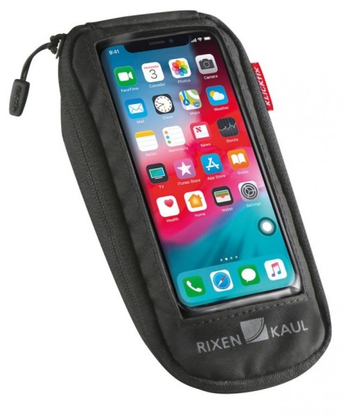 Phone Bag Comfort S KLICKfix mit Adapter transparent/schwarz, mit Drehkupplung