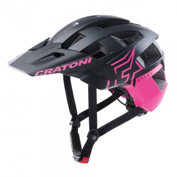 Fahrradhelm Cratoni AllSet Pro (MTB) schwarz/pink matt, Gr. S/M (54-58cm)