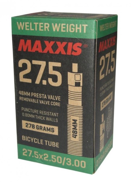 Schlauch Maxxis WelterWeight Plus 27.5x2.50 - 3.00 Presta/FV 48mm