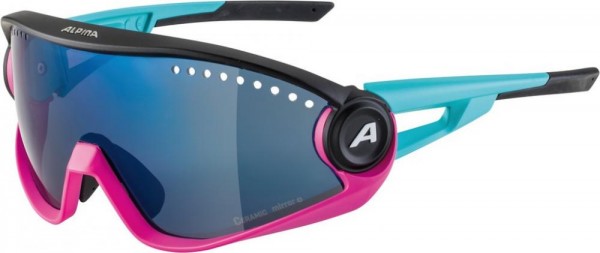 Sonnenbrille Alpina 5W1NG CM+ Rahmen blue-magenta-black Glas blue mir