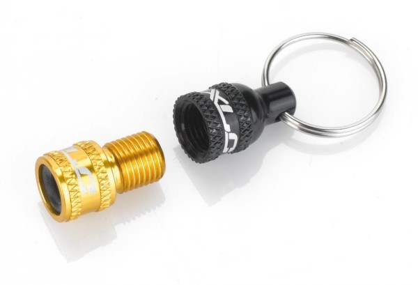 XLC Ventiladapter inkl. Schlüsselring von AV auf DV/ SV schwarz/gold