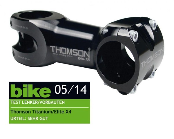 A-Head Vorbau Thomson Elite X4 schwarz 1-1/8" x 0&#176; x 40mm x 31,8mm Lenkerkl.