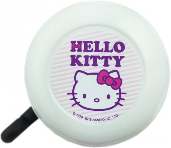 Fahrradglocke Hello Kitty weiß/pink mit Motiv, &#216; 55mm, SB-Karte