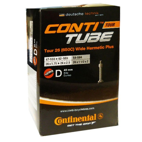 Schlauch Continental Conti 26x1.75-2.50" 47-62/559 D40, TOUR 26 wide Hermetic DV 40mm