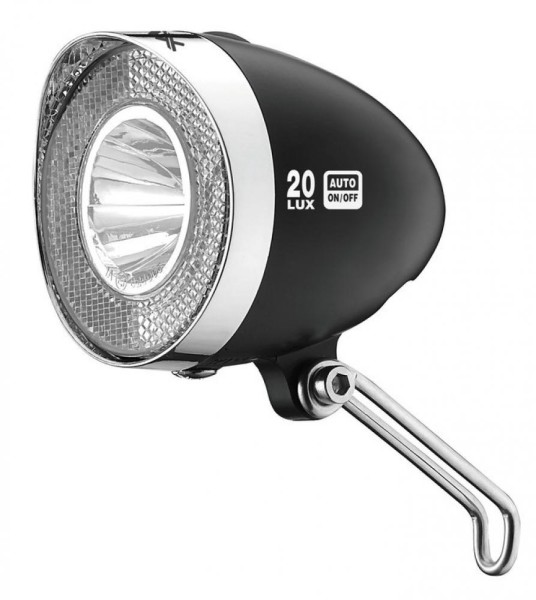 XLC Scheinwerfer LED Retro Reflektor 20Lux Schalt. Standlicht Senso sz STVZO