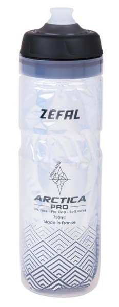 Zefal Trinkflasche Arctica Pro 75 750ml/25oz Höhe 259mm silver-black Flasche