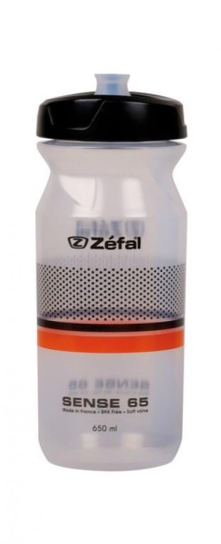 Trinkflasche Zefal Sense M65 650ml/22oz Höhe 193mm transp.(sw/orange) Flasche