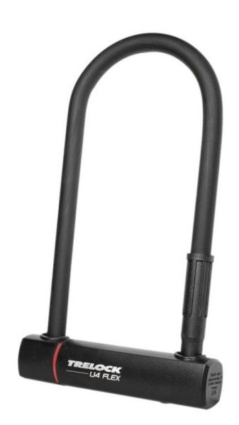 Trelock Bügelschloss mit Halter ZB 401 U4 Flex schwarz 102-230 mm D 14 mm