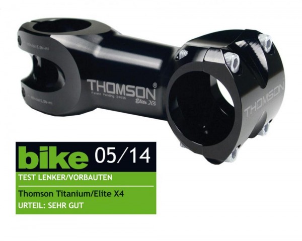 A-Head Vorbau Thomson Elite X4 schwarz 1-1/8" x 10&#176; x 80mm x 31,8mm Lenkerkl.