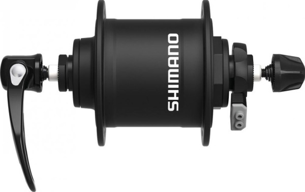 VR-Nabendynamo Shimano DHT4000 100mm, 32 Loch, mit SNSP, schwarz